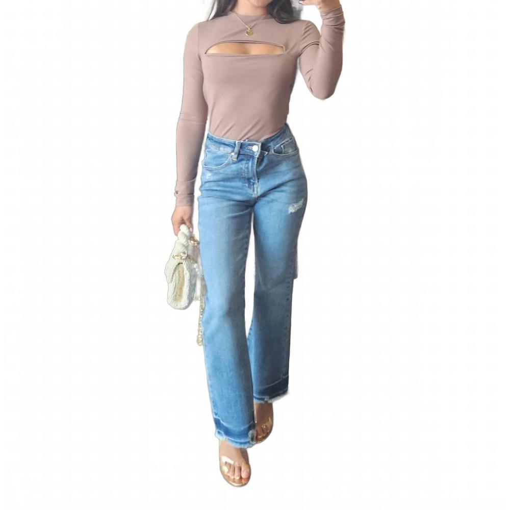 NEW SUSANA MONACO cut out shirt in coco